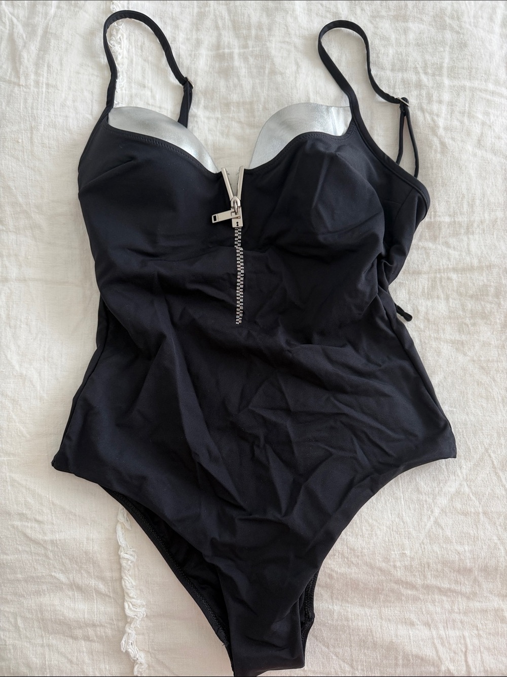 La Perla Black One-Piece Swimsuit with Silver Accents